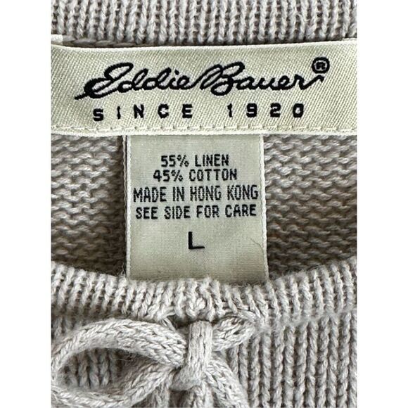 Eddie Bauer cream/taupe sweater Size L - Picture 4 of 8